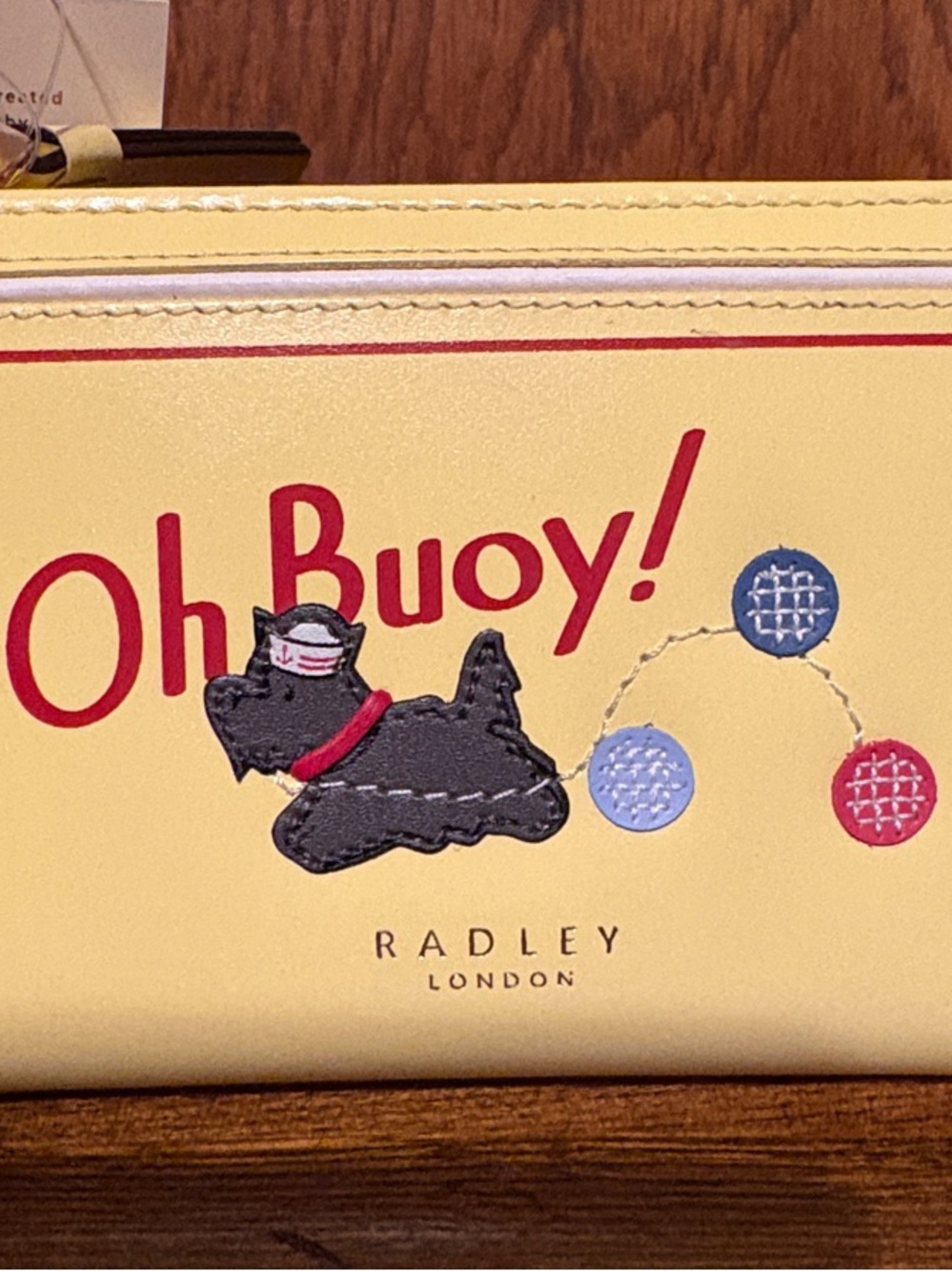 NWT-Radley London-Oh Buoy π Medium Bifold Wallet-Light Yellow-$108 - Picture 3 of 16